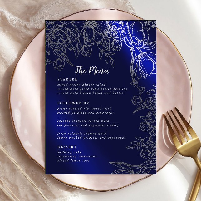 Modern Elegant Wedding Menu Cards (Creator Uploaded)