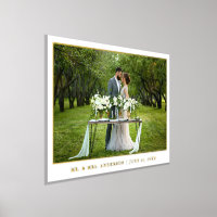 Modern Elegant Wedding Photo Gold