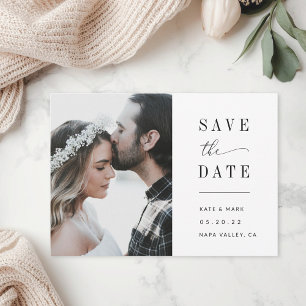 Modern Elegant Wedding Photo Save The Date