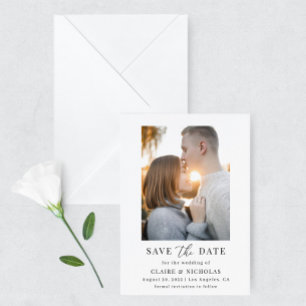 Modern Elegant Wedding Photo Save The Date