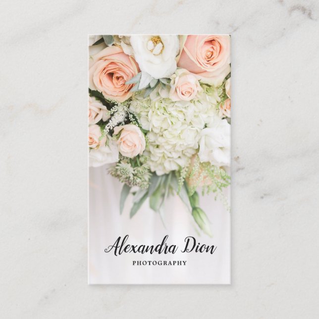 Modern elegant wedding photography business card (Front)