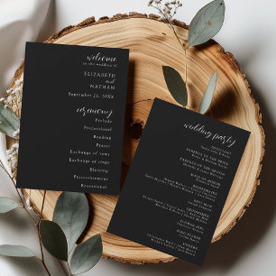 Modern Elegant Wedding Program  Invitation