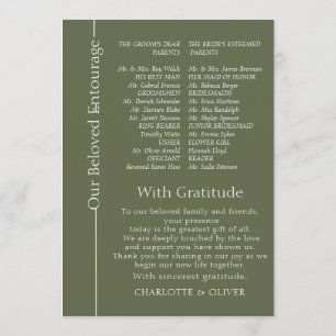 Modern Elegant Wedding Program Template Design Set