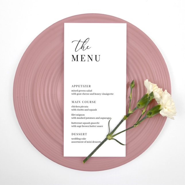 Modern Elegant Wedding Reception Menu (Creator Uploaded)