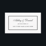 Modern Elegant Wedding Registry Insert Card BW<br><div class="desc">Modern Elegant Yet Simple Black and White Wedding Registry Insert Card - Black Back</div>