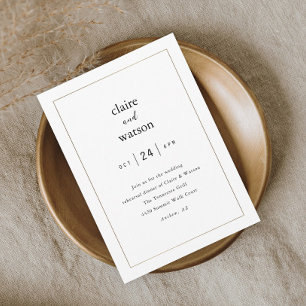 Modern Elegant Wedding Rehearsal Dinner Invitation