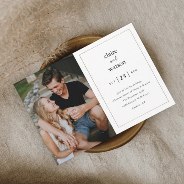 Modern Elegant Wedding Rehearsal Dinner Invitation (Creator Uploaded)