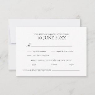 Modern Elegant Wedding RSVP Card