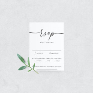Modern Elegant Wedding RSVP Card
