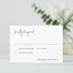 Modern Elegant Wedding RSVP Card