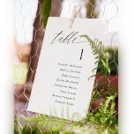 Modern Elegant Wedding Seating Chart Sign Cards<br><div class="desc">Modern Elegant Wedding Seating Chart Cards: Use these romantic calligraphy table lists for your seating chart at your wedding or event. This design features the word "Table" in an elegant soft calligraphy. It's set in black, but you can change the colour to anything you like! Just click "customise more" and...</div>
