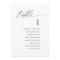 Modern Elegant Wedding Seating Chart Sign Cards