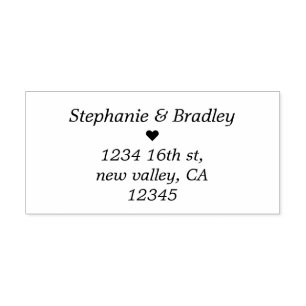 Modern Elegant Wedding Self Inking Rubber Stamp