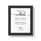 Modern Elegant Wedding Signature Drinks Sign