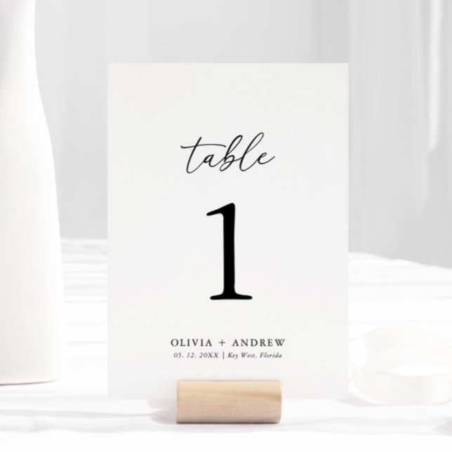 Modern Elegant Wedding Table Number (Creator Uploaded)