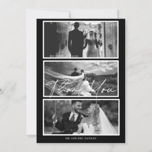 Modern Elegant Wedding Thank You Card