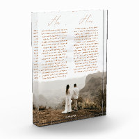 Modern Elegant Wedding Vows Couple
