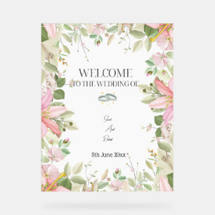 Modern Elegant Wedding  Welcome  Acrylic Sign