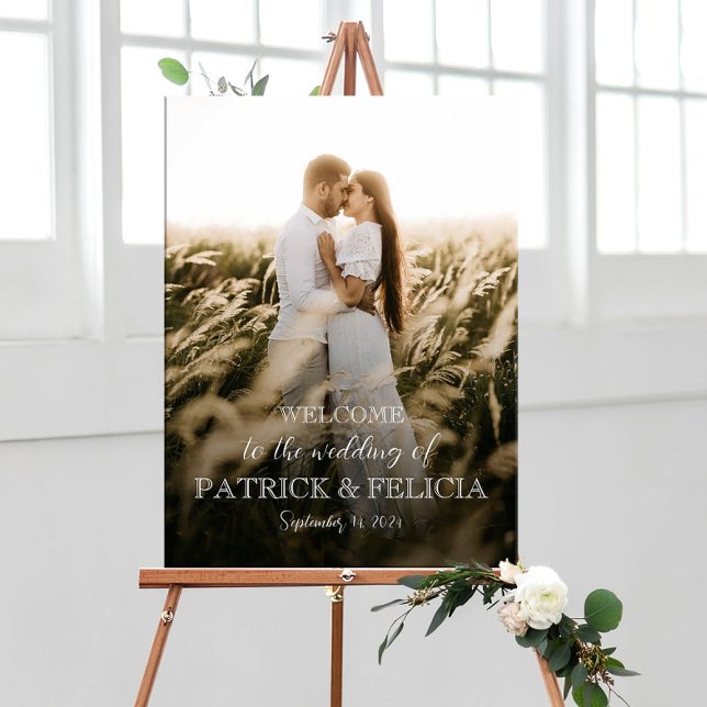 Modern elegant wedding welcome photo  poster (Creator Uploaded)