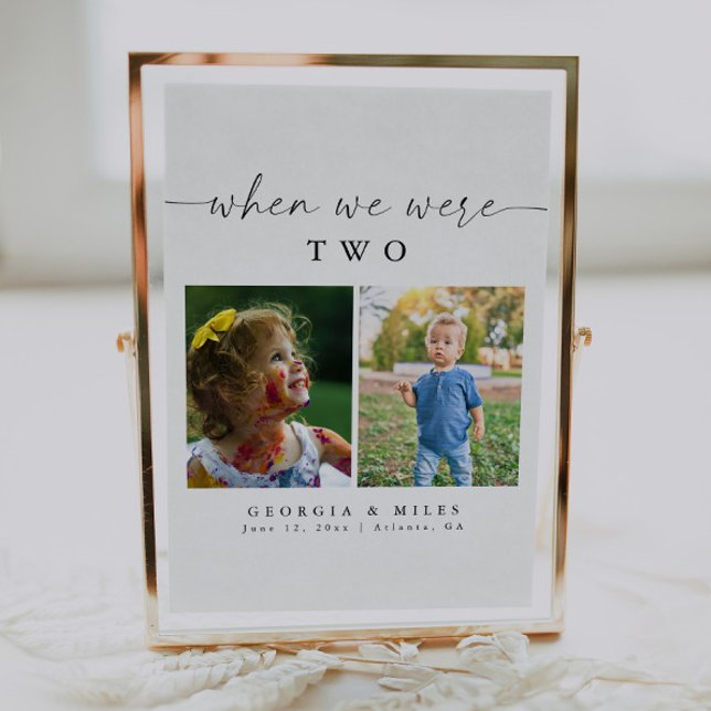 Modern Elegant When We Were Age Photo Table Number (Creator Uploaded)