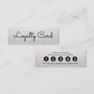 Modern Elegant White Beauty Salon Loyalty Card