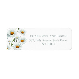Modern Elegant White Daisy Floral Trendy Business