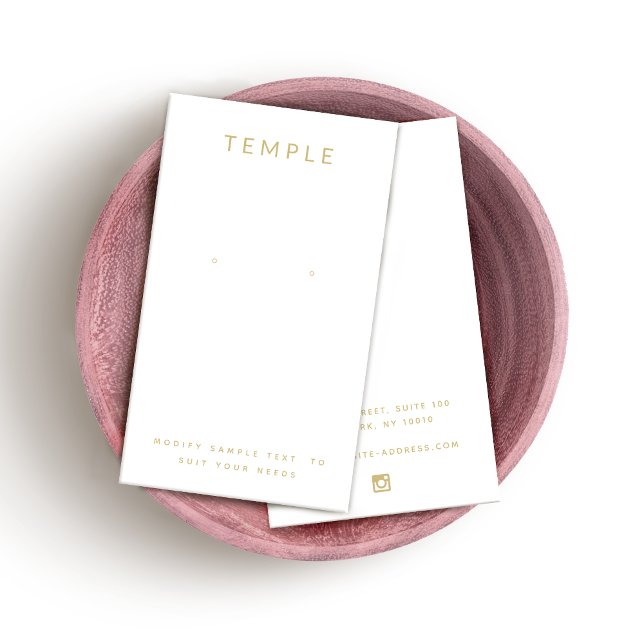 Modern Elegant White Earring Display Card (Creator Uploaded)