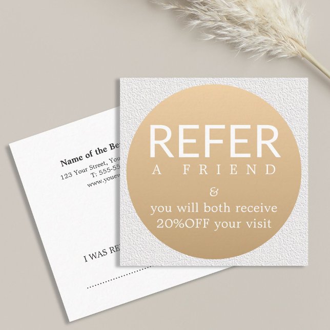 Modern Elegant White Faux Gold Beauty Referral (Creator Uploaded)