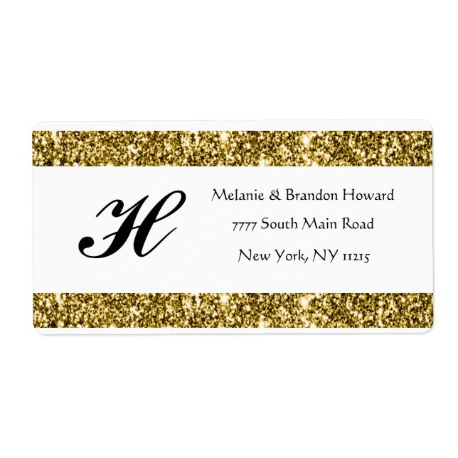 Modern Elegant White Gold Frame Monogram Initials  (Front)