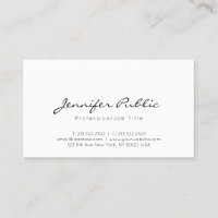 Modern Elegant White Minimalist Professional Plain