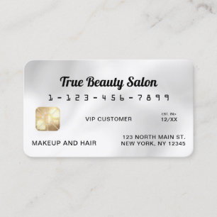 Modern Elegant White Silk Credit Card