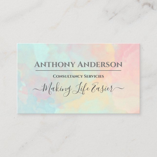 Modern elegant  with custom slogan business card (Front)