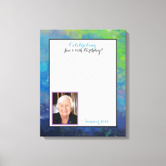 Modern elegant with your photo guest book canvas