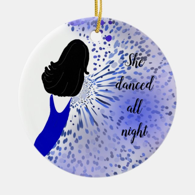 Modern Elegant Woman Ceramic Tree Decoration (Front)