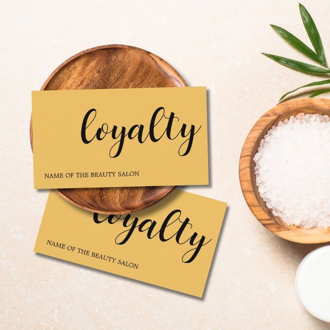 Modern Elegant Yellow Black Beauty Loyalty Card (Creator Uploaded)