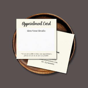Modern Elegant Yellow White Hair Salon Appointment Card