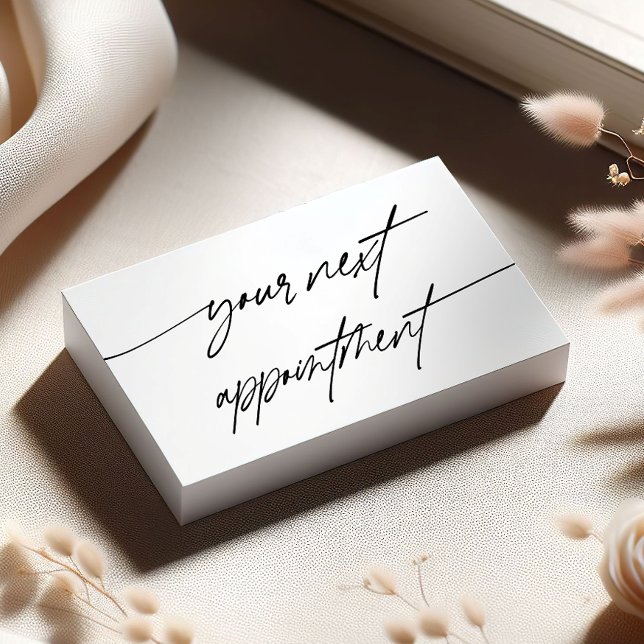 Modern Elegant Your Next Appointment Script  Card (Creator Uploaded)
