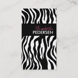 Modern Elegant Zebra Print Business Cards