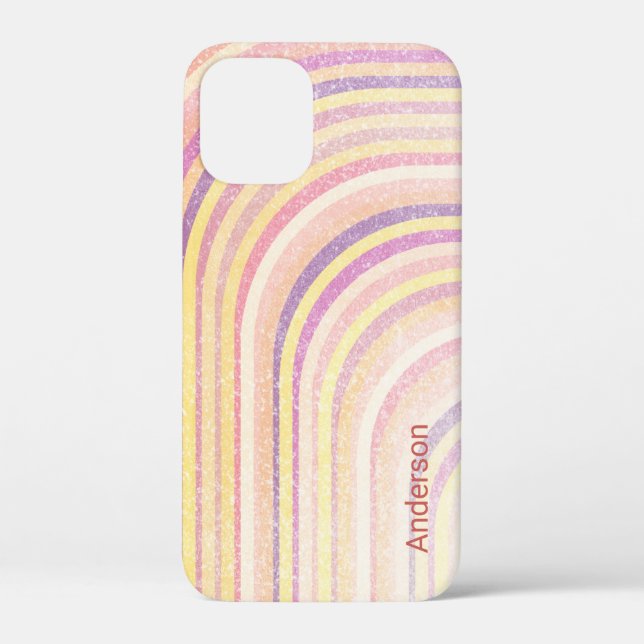 Modern Eligant Retro Line Monogram Case-Mate iPhone Case (Back)