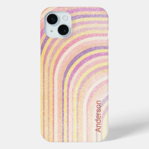 Modern Eligant Retro Line Monogram iPhone 15 Mini Case