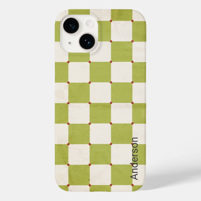 Modern Eligant Retro Line Monogram Case-Mate iPhone Case (Back)