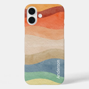 Modern Eligant Retro Line Monogram iPhone 16 Plus Case