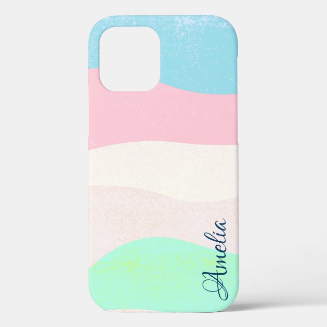 Modern Eligant Retro Line Monogram Case-Mate iPhone Case (Back)