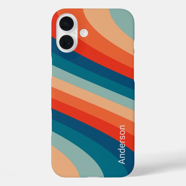 Modern Eligant Retro Line Monogram Case-Mate iPhone Case (Back)