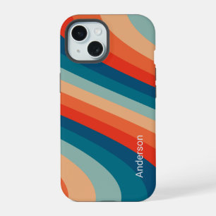 Modern Eligant Retro Line Monogram iPhone 15 Case