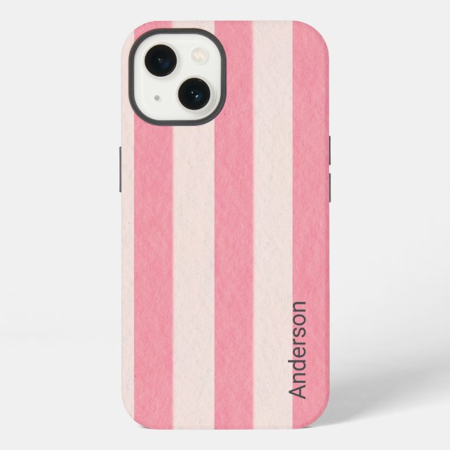 Modern Eligant Retro Line Monogram iPhone Case (Back)