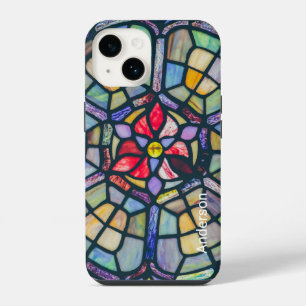Modern Eligant Retro Line Monogram iPhone 14 Case