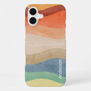 Modern Eligant Retro Line Monogram iPhone 16 Plus Case