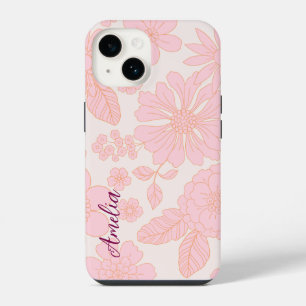 Modern Eligant Retro Line Monogram iPhone 14 Case