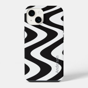 Modern Eligant Retro Line Monogram iPhone 14 Case
